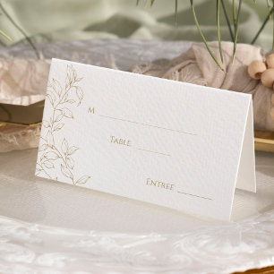 Carte De Placement Classic Gold Green Mariage plié