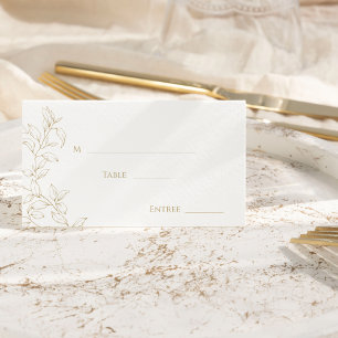 Carte De Placement Classic Gold Greenery Mariage Plat Place Card