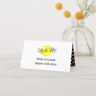 Carte De Placement Classic tennis thème mariage carte de table