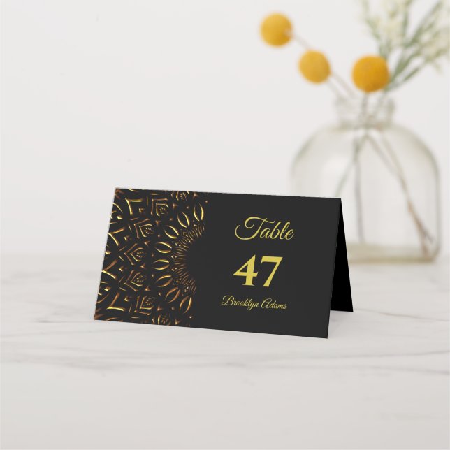 Carte De Placement Classique mandala classique élégant mariage de lux (Devant)
