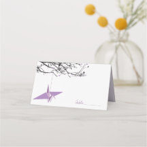 Collage Lilac Origami Grues papier Mariage asiatiq