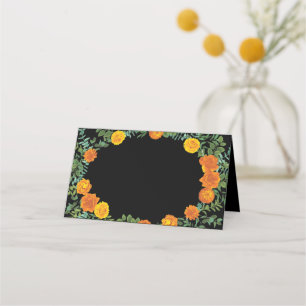 Carte De Placement Collection Mariage gothique d'Halloween noir et or