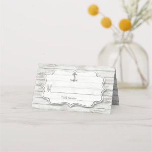 Carte De Placement Collection Nautique blanchie à la chaux Wood Beach