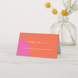Carte De Placement Coloré Tropical Vibrant Orange et Magenta