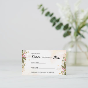 Carte De Placement Combien de baisers pour Mme Christmas Shower Jeu P