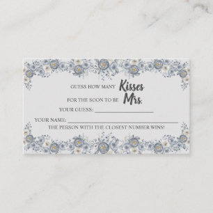 Carte De Placement Combien de baisers pour Mme Shower Grey Game Card