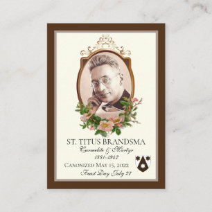 Carte De Placement Commémoration de la canonisation de Saint Titus Br