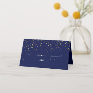 Carte De Placement Confetti d'or Carte Mariage de la Marine
