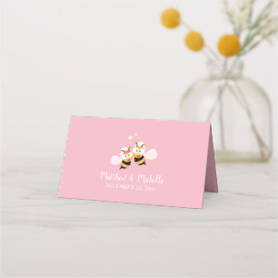 Carte De Placement Convient À Être Élégant Mariage rose