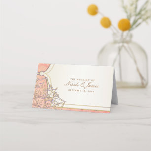 Carte De Placement Coral Gold Moroccan Arabian Nights Numéro de table