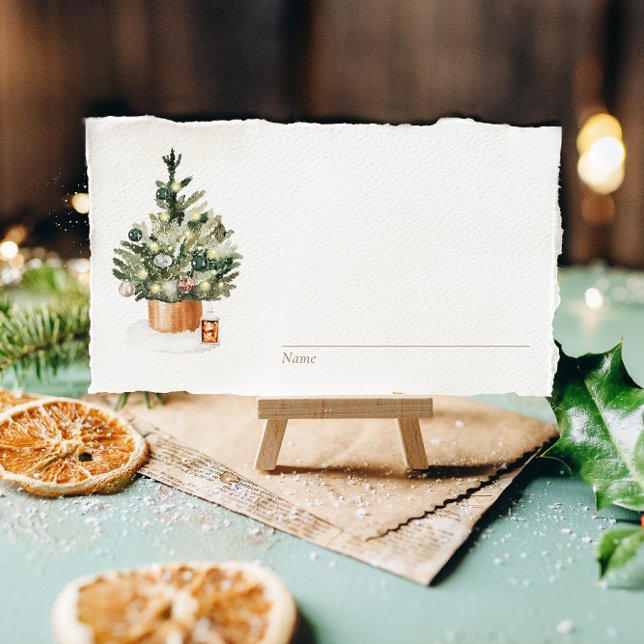 Carte De Placement Cosy hiver Noël Arbre vacances (Créateur téléchargé)