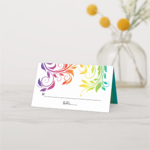 Carte De Placement Couleurs arc-en-ciel feuille de défilement LGBT ma