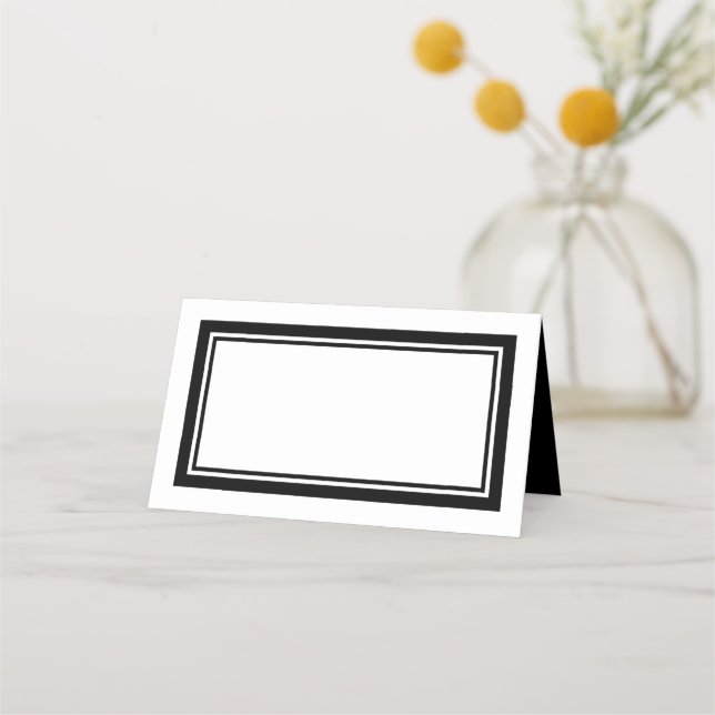 Carte De Placement Couleurs personnalisées Classique Moderne Double B (Devant)