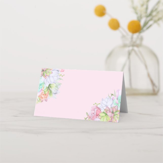 Carte De Placement Couronne de verdure succulente pour la douche de m (Dos)