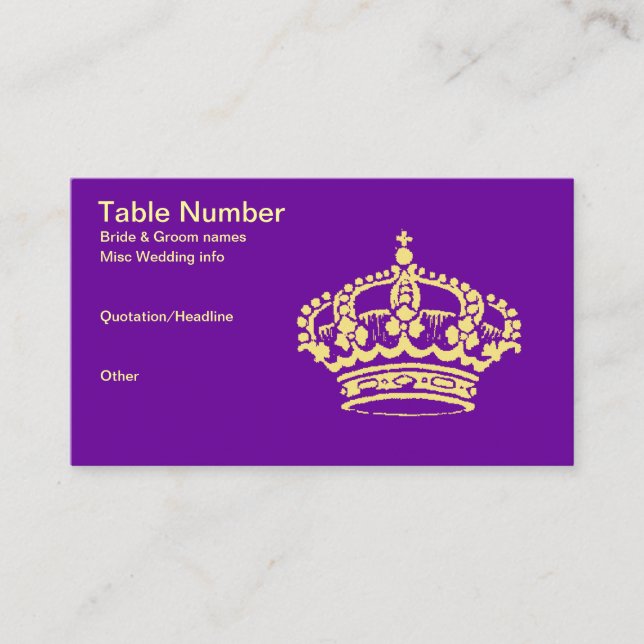 Carte De Placement Couronne d'or III (Devant)