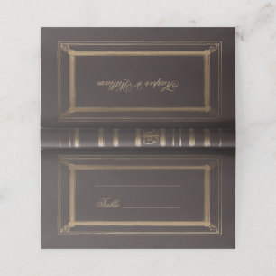 Carte De Placement Couverture de livre & mariage de château