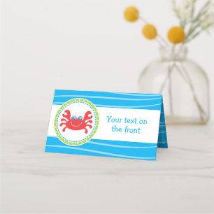 Carte De Placement Crabe sous la mer Anniversaire