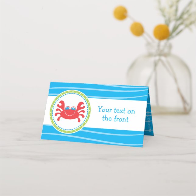 Carte De Placement Crabe sous la mer Anniversaire (Devant)