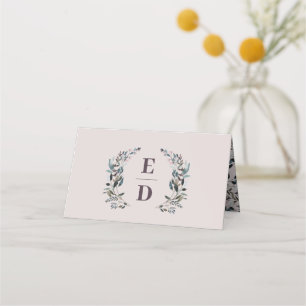 Carte De Placement Crest jardin   Tableau Monogramme Mariage mauve