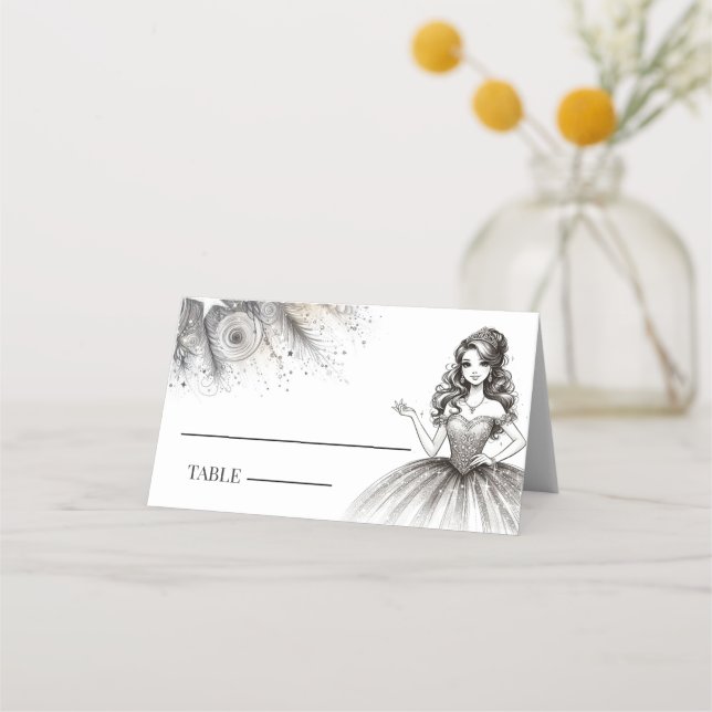Carte De Placement Crystal Quinceañera (Devant)
