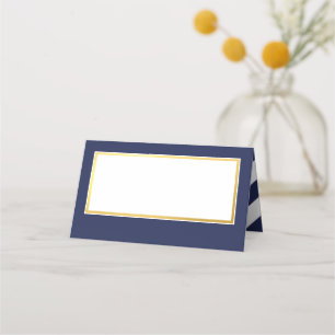 Carte De Placement CUSTOM Bar Mitzvah marine moderne + nom or SAM