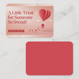 Carte De Placement Cute 3D Heart Hot Air Balloon Valentine's Day Card
