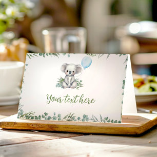 Carte De Placement Cute Koala Verdure Anniversaire Fête de nourriture