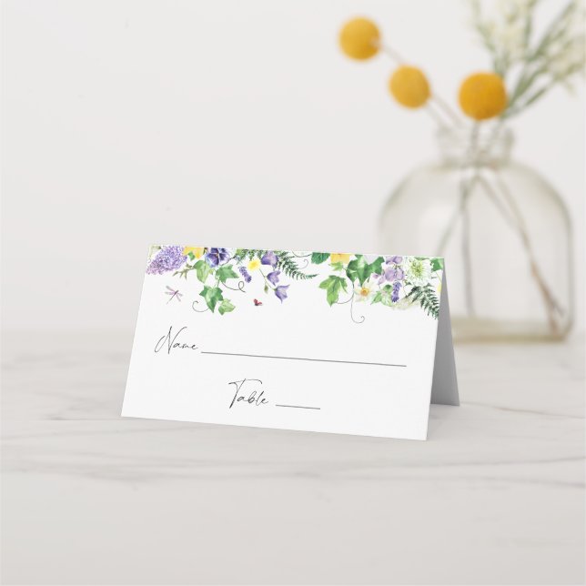 Carte De Placement Daffodiques rustiques et carte Fleur sauvage (Devant)