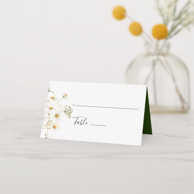 Carte De Placement Daisy Fleur sauvage Mariage Carte Place (Devant)