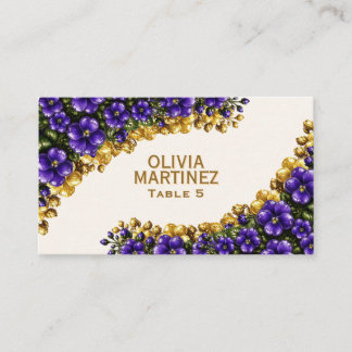 Carte de placement de mariage Illinois Blue Violet