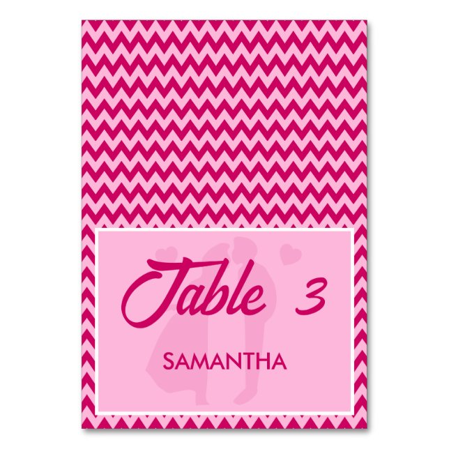 Carte de placement de mariage moderne rose blush c (Par défaut)