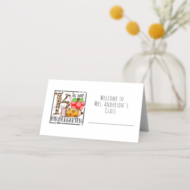 Carte de placement de salle de classe (Devant)