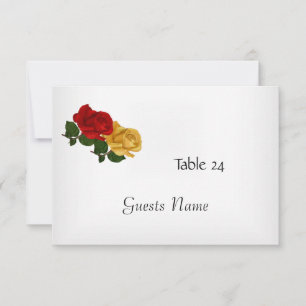 Carte de Placement de Table Blanche
