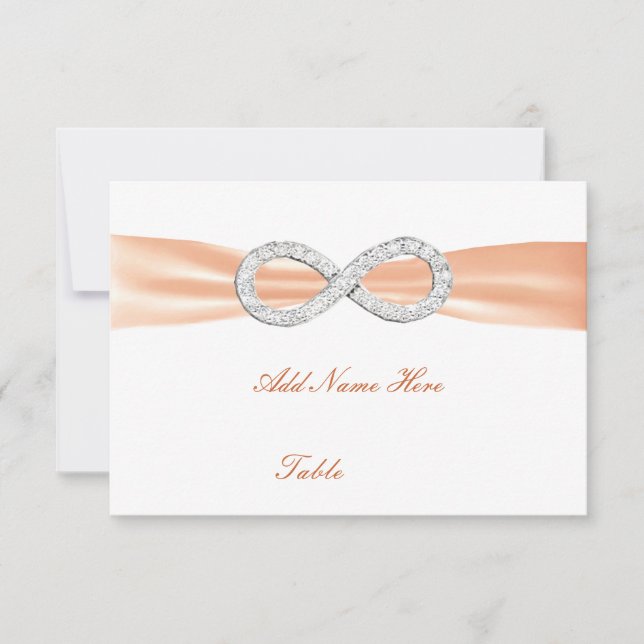Carte de placement de table de mariage en diamant  (Devant)