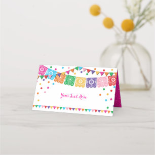 Carte De Placement Décor de fête florale Otomi Fiesta mexicaine confe