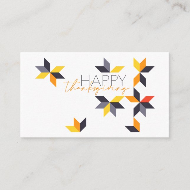 Carte De Placement Design moderne et gai du Bon thanksgiving (Devant)