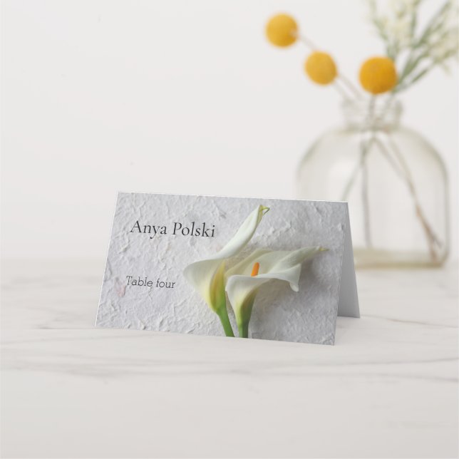 Carte De Placement Deux lys calla frais (Devant)
