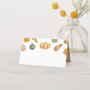 Carte De Placement Dîner Citrouille Thanksgiving
