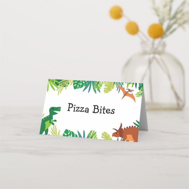 Carte De Placement Dinosaur Anniversaire Carte de la tente (Devant)