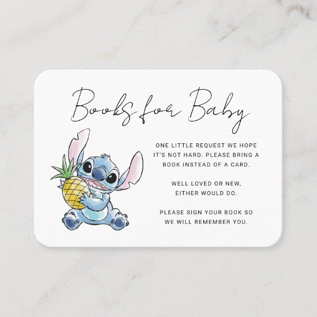 Carte De Placement Disney's Stitch | Livres pour Baby Insert Card (Devant)