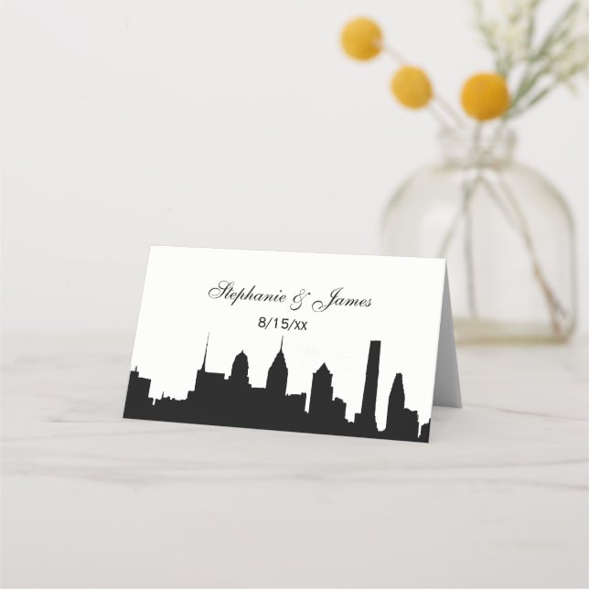 Carte De Placement do-it-yourself BG Philadelphi Skyline Silhouette C (Devant)
