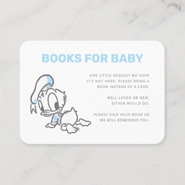 Carte De Placement Donald Duck Baby shower Livres pour Baby Insert Ca (Devant)