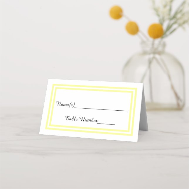 Carte De Placement Double Triage Jaune - Carte d'escorte (Devant)