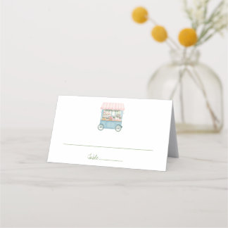 Carte De Placement Douceur Fraîche du Marché Fleurs Fête de Mariage d