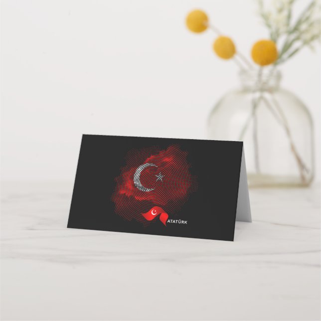 Carte De Placement Drapeau de la Turquie (Devant)