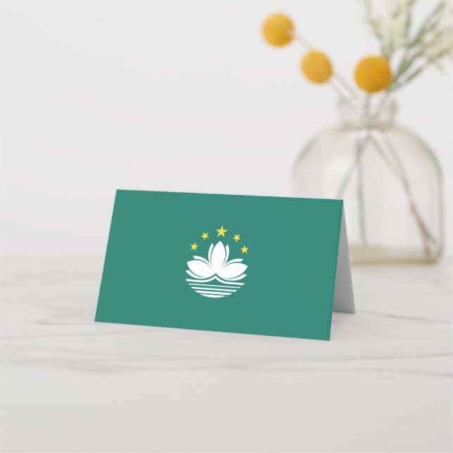 Carte De Placement Drapeau de Macao (Devant)