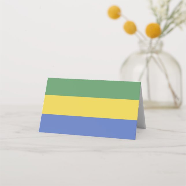 Carte De Placement Drapeau Gabon (Devant)