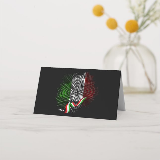 Carte De Placement Drapeau italien (Devant)
