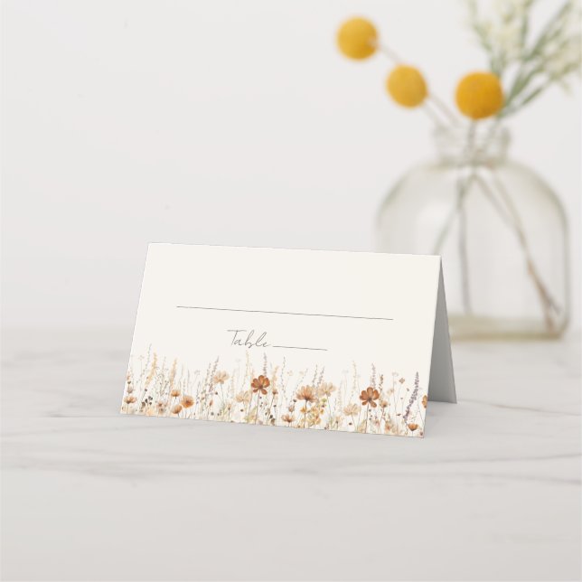 Carte De Placement Dreamy Fleur sauvage d'automne Mariage (Devant)