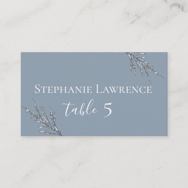 Carte De Placement Dusty Blue Meadow Mariage (Devant)